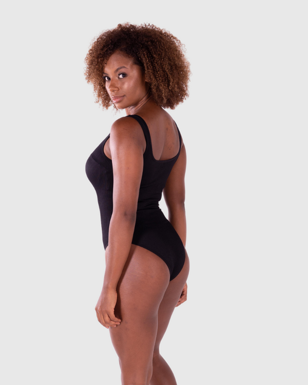 Body côtelé à col carré 2